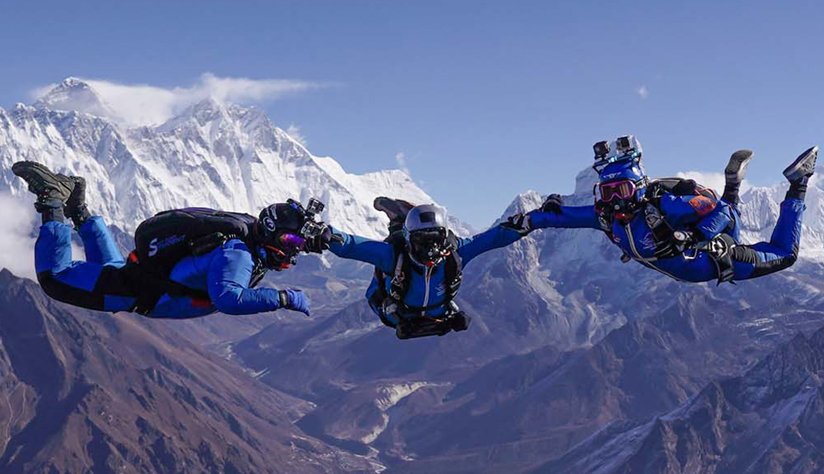 skydiving in nepal